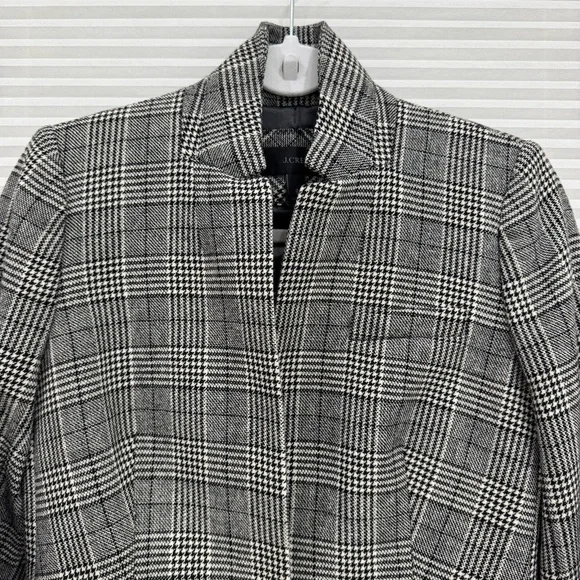 J Crew Regent Blazer Glen Plaid Wool Size 2